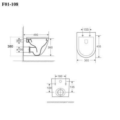 BOND F01-10 Унитаз подвесной безободковый белый с сиденьем с микролифтом фото в интернет-магазине Русалия