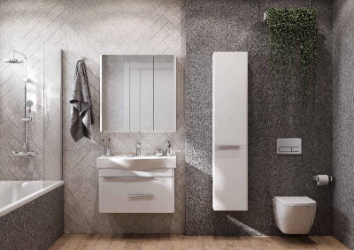 Зеркальный шкаф AQUATON Беверли 80 белый 1A237102BV010 фото в интернет-магазине Русалия