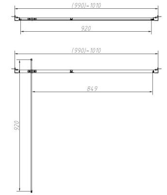 Душевая дверь Alpha VDP-3AL100CL , хром, стекло прозрачное Vincea фото в интернет-магазине Русалия