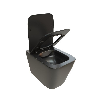 Унитаз MAIELLA Aria MB подвесной безободковый черный матовый, ТЕРМООБЖИГ (не плёнка) CT9163 Ceruttispa (500х350х320) фото в интернет-магазине Русалия