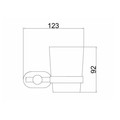 Стакан для ванной комнаты BELZ B90106, черный фото в интернет-магазине Русалия