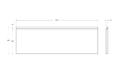 Передняя панель для акриловой ванны CEZARES PLANE-180-SCR-W37 фото в интернет-магазине Русалия