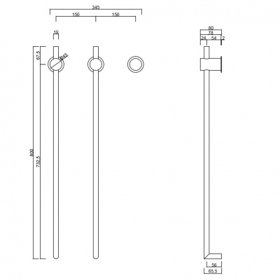 Полотенцесушитель электрический ABBER Charme AH4002MB черный матовый фото в интернет-магазине Русалия