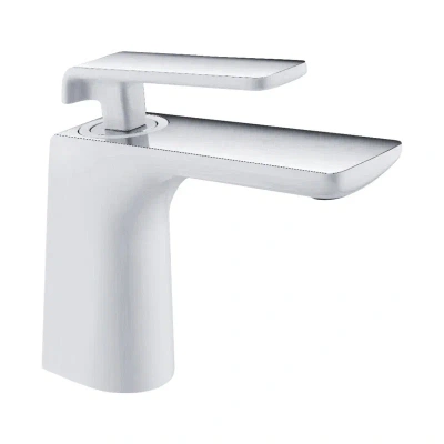 Смеситель для раковины Rose R14F R1401F, белый/хром фото в интернет-магазине Русалия