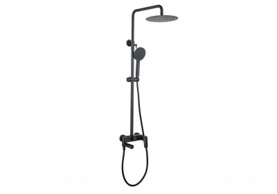 Душевая система 3jet 250мм AQUATEK, матовый черный AQ2040MB фото в интернет-магазине Русалия