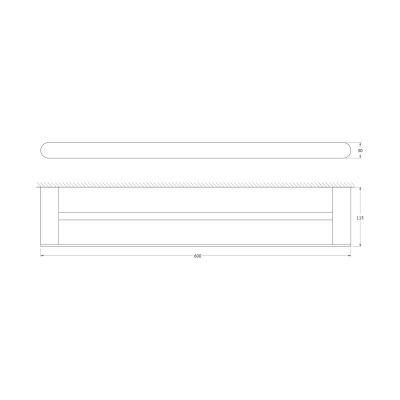 Штанга для полотенца двойная 60 см 7711 Schwarz Artwelle фото в интернет-магазине Русалия