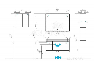 Тумба под раковину AQUATON Шерилл 105 белый 1A206301SH010 фото в интернет-магазине Русалия