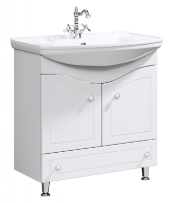 Напольная тумба 85 Franchesca белый FR0108 + умывальник Стиль 850 4620008197357 Aqwella фото в интернет-магазине Русалия