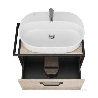 Тумба под раковину AQUATON Лофт Фабрик 65 дуб эндгрейн 1A242301LTDU0 фото в интернет-магазине Русалия