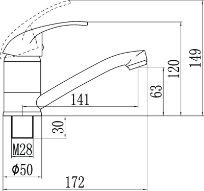 Смеситель для кухни Fmark (FM4503) фото в интернет-магазине Русалия