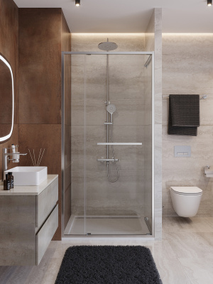 Душевая дверь CEZARES LUX-B-FS-11-110-C-CR фото в интернет-магазине Русалия