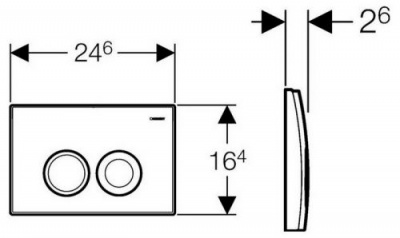Клавиша смыва 115.125.11.1 Delta 21 белая Geberit фото в интернет-магазине Русалия