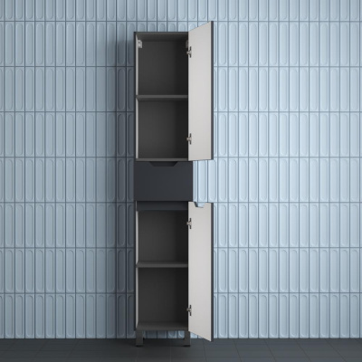 Пенал "Остин" 360 см напольный 1 ящик графит эмаль PLUS фото в интернет-магазине Русалия