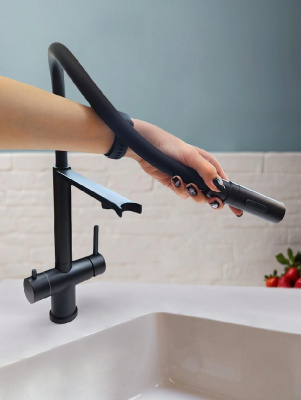 Смеситель для кухни с гибким изливом Flusso 050204 NeOp AltroBagno фото в интернет-магазине Русалия