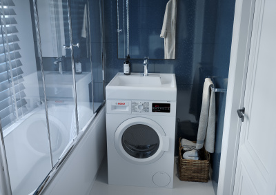 Раковина над стиральной машиной Престиж 600*600 с комплектующими Kirovit фото в интернет-магазине Русалия