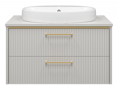 Тумба Elche 80 подвесная с раковиной Ekokerama Doppia 65 Brevita фото в интернет-магазине Русалия