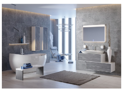 Тумба дополнительная 100 Миллениум серый GEN0310MG  Genesis Aqwella фото в интернет-магазине Русалия