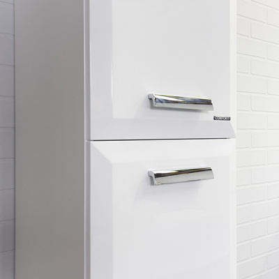 Шкаф-колонна Comforty Империя-35 белый глянец фото в интернет-магазине Русалия