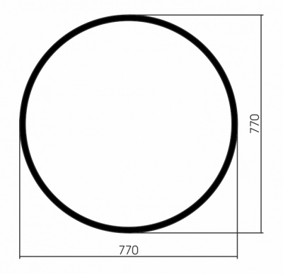 Зеркало AZARIO Манхэттен-лофт D770 рама пластик (ФР-00002429) фото в интернет-магазине Русалия