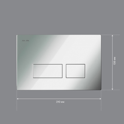 I047051 Pro S, клавиша для инсталляции пневматическая, пластик, глянцевый хром фото в интернет-магазине Русалия