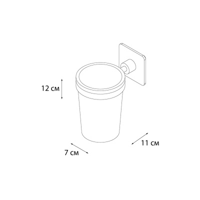 Стакан для ванной комнаты FIXSEN SQUARE FX-93106, хром фото в интернет-магазине Русалия