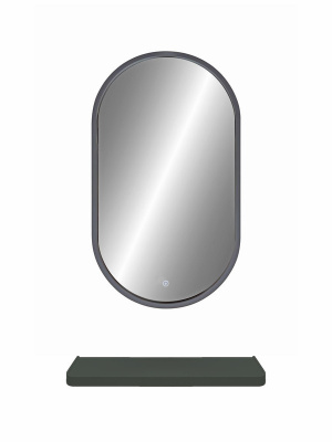 Зеркало с подсветкой Prime Gray 450x800 ореольная подсветка ЗЛП1079 Continent фото в интернет-магазине Русалия