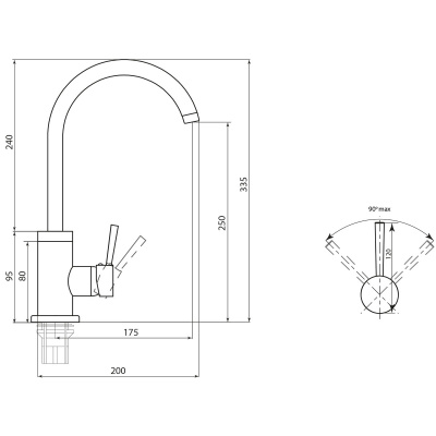 Смеситель Славен для кухни Город Д (СЛ-ОД-Д28) фото в интернет-магазине Русалия