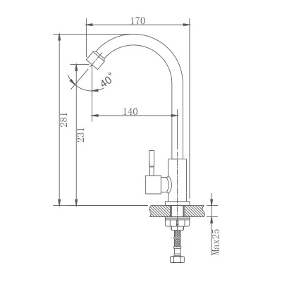 Кран на одну воду Haiba (HB4183) фото в интернет-магазине Русалия