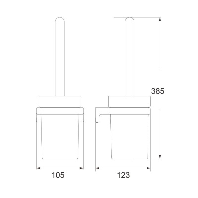 Ершик для унитаза Rose RG1800H, черный фото в интернет-магазине Русалия