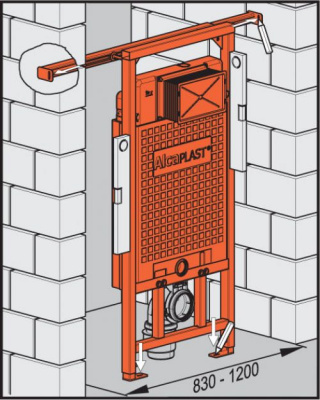 Инсталляционная система для подвесных унитазов Sadromodul AM102/850 ALCAPLAST фото в интернет-магазине Русалия