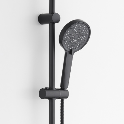 BOND B01-8888 Черная душевая стойка с тропическим душем без смесителя фото в интернет-магазине Русалия