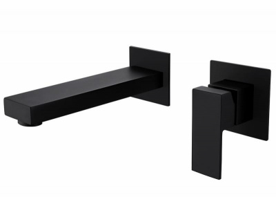 Смеситель ABBER Daheim AF8212B для раковины скрытого монтажа, черный матовый фото в интернет-магазине Русалия