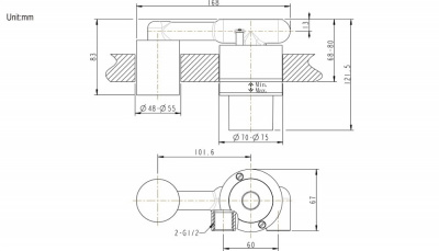 Встраиваемая часть для смесителя BUILT-IN D968K-ENG черный матовый Bravat фото в интернет-магазине Русалия