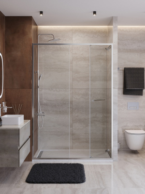 Душевая дверь CEZARES LUX-B-FS-11-140-C-CR фото в интернет-магазине Русалия