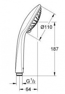 Душевой гарнитур с полочкой Euphoria Champagne 600 27232001 Grohe фото в интернет-магазине Русалия