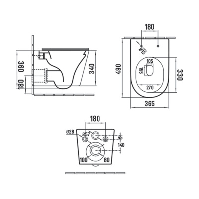 Унитаз подвесной Piatti VT1-11S, цвет белый, ультратонкое soft-close сиденье Vincea фото в интернет-магазине Русалия