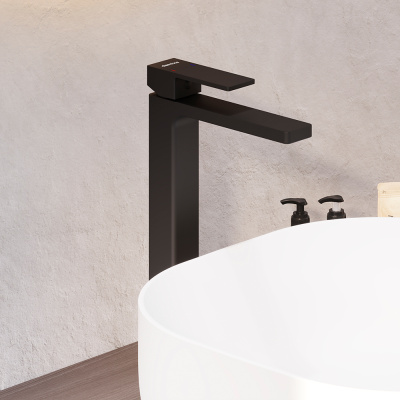 530250300 Gala высокий смеситель для умывальника, чёрный Damixa фото в интернет-магазине Русалия