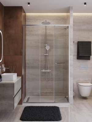 Душевая дверь CEZARES LUX-B-FS-11-120-C-CR фото в интернет-магазине Русалия