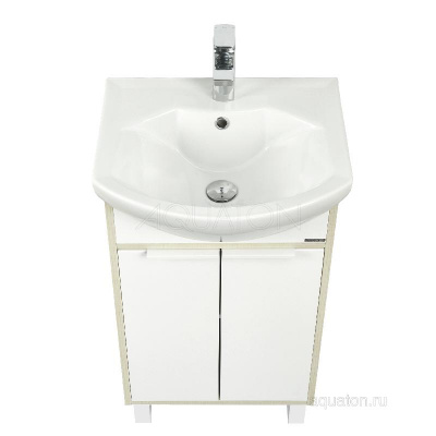 Тумба под раковину AQUATON Рико 50 белый, ясень фабрик 1A212401RIB90 фото в интернет-магазине Русалия