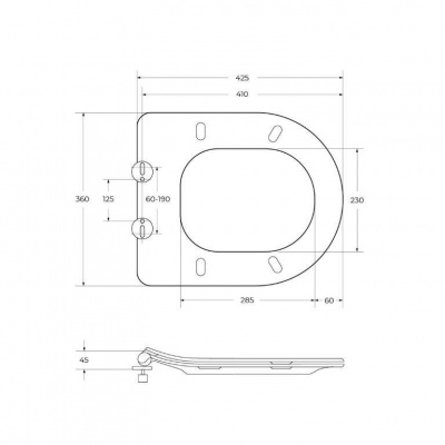 Унитаз подвесной безободковый Loto BB070CHR/SC с сиденьем-микролифт Belbagno фото в интернет-магазине Русалия