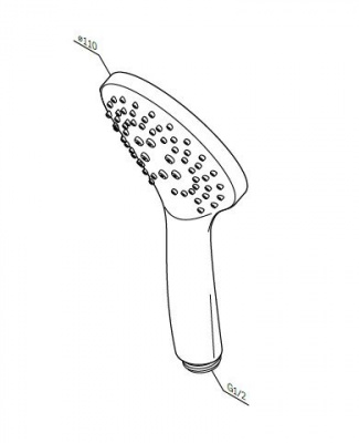 F0290064 Gem ручн.душ, 1 ф-ция, 110 мм, хром, шт фото в интернет-магазине Русалия