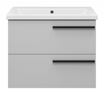 Тумба Ненси 70 подвесная (серая) с раковиной Cersanit Como 70 Misty фото в интернет-магазине Русалия