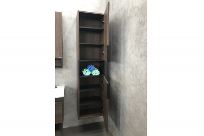 COMFORTY. Шкаф-колонна  "Франкфурт-40" дуб шоколадно-коричневый фото в интернет-магазине Русалия