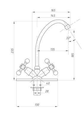 Смеситель для кухни FAUZT FZs-211-54 тип См-МДЦБА фото в интернет-магазине Русалия