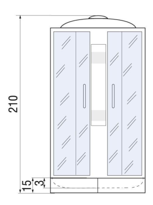 Душевая кабина NARA LIGHT 100/15 MT 100*100*210 10000002955 River фото в интернет-магазине Русалия
