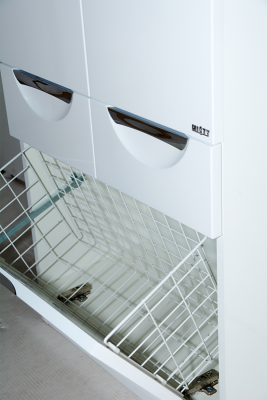 Шкаф - пенал Орхидея 60 с бельевой корзиной П-Жас05060-011К2Я Misty фото в интернет-магазине Русалия