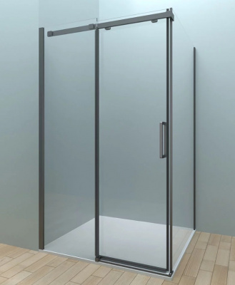 Душевой уголок 90х120 RV-070 черный профиль Veconi фото в интернет-магазине Русалия