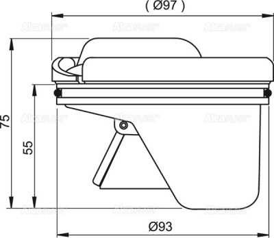 Гидрозатвор комбинированный SMART APV0020 Alcaplast фото в интернет-магазине Русалия