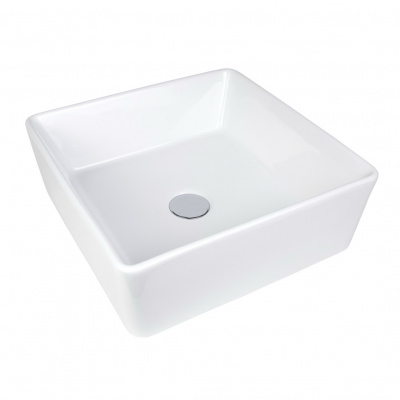 BOND S54-390 Раковина накладная квадратная 40*40*14см белая фото в интернет-магазине Русалия