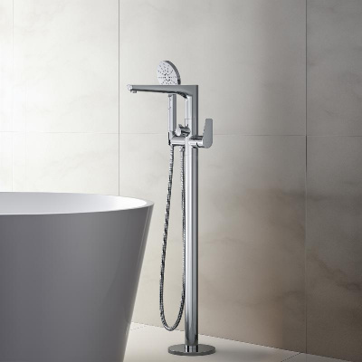 Смеситель для ванны напольный (внешняя и скрытая часть) AQUATEK AQ1145CR БЕТТА фото в интернет-магазине Русалия